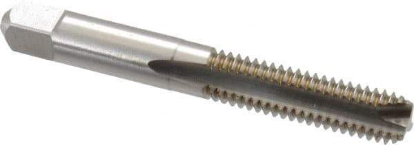 Hertel - 3/8-16 UNC, 3 Flute, Bright Finish, High Speed Steel Spiral Point Tap - Bottoming Chamfer, Right Hand Thread, 2-15/16" OAL, 1-1/4" Thread Length, 3B Class of Fit - Exact Tool & Supply