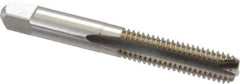Hertel - 3/8-16 UNC, 3 Flute, Bright Finish, High Speed Steel Spiral Point Tap - Bottoming Chamfer, Right Hand Thread, 2-15/16" OAL, 1-1/4" Thread Length, 3B Class of Fit - Exact Tool & Supply