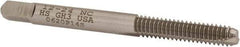 Hertel - #12-24 UNC, 2 Flute, Bright Finish, High Speed Steel Spiral Point Tap - Bottoming Chamfer, Right Hand Thread, 2-3/8" OAL, 15/16" Thread Length, 2B/3B Class of Fit - Exact Tool & Supply