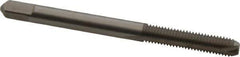 Hertel - #10-32 UNF, 2 Flute, Bright Finish, High Speed Steel Spiral Point Tap - Bottoming Chamfer, Right Hand Thread, 2-3/8" OAL, 7/8" Thread Length, 3B Class of Fit - Exact Tool & Supply