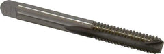 Hertel - 1/4-20 UNC, 2 Flute, Bright Finish, High Speed Steel Spiral Point Tap - Bottoming Chamfer, Right Hand Thread, 2-1/2" OAL, 1" Thread Length, 3B Class of Fit - Exact Tool & Supply