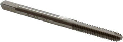 Hertel - #8-32 UNC, 2 Flute, Bright Finish, High Speed Steel Spiral Point Tap - Bottoming Chamfer, Right Hand Thread, 2-1/8" OAL, 3/4" Thread Length, 3B Class of Fit - Exact Tool & Supply