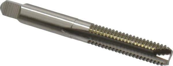 Hertel - 5/16-18 UNC, 2 Flute, Bright Finish, High Speed Steel Spiral Point Tap - Bottoming Chamfer, Right Hand Thread, 2-23/32" OAL, 1-1/8" Thread Length, 3B Class of Fit - Exact Tool & Supply