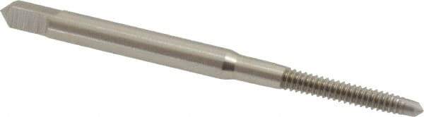 Hertel - #4-40 UNC, 2 Flute, Bright Finish, High Speed Steel Spiral Point Tap - Plug Chamfer, Left Hand Thread, 1-7/8" OAL, 2B/3B Class of Fit - Exact Tool & Supply