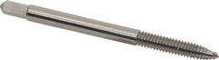 Hertel - #8-32 UNC, 2 Flute, Bright Finish, High Speed Steel Spiral Point Tap - Plug Chamfer, Left Hand Thread, 2-1/8" OAL, 2B Class of Fit - Exact Tool & Supply