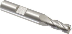 Hertel - 7.5mm, 3/4" LOC, 3/8" Shank Diam, 2-1/2" OAL, 4 Flute, Cobalt Square End Mill - Single End, Uncoated, 30° Helix, Centercutting, Right Hand Cut - Exact Tool & Supply