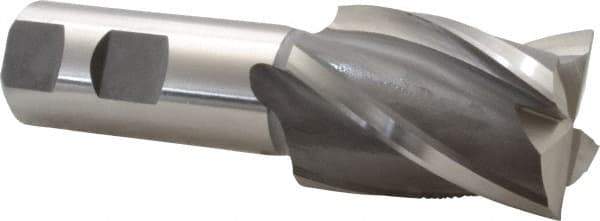 Hertel - 36mm, 2" LOC, 1" Shank Diam, 4-1/2" OAL, 4 Flute, Cobalt Square End Mill - Single End, Uncoated, 30° Helix, Centercutting, Right Hand Cut - Exact Tool & Supply