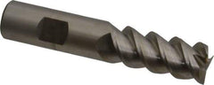 Hertel - 3/4" Diam, 1-5/8" LOC, 3 Flute Powdered Metal Roughing & Finishing Square End Mill - Uncoated, 3-7/8" OAL, 3/4" Shank Diam, Weldon Shank, 60° Helix, Centercutting - Exact Tool & Supply