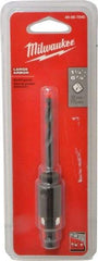 Milwaukee Tool - 1-1/4 to 6" Tool Diam Compatibility, Straight Shank, Steel Integral Pilot Drill, Hole Cutting Tool Arbor - 3/8" Min Chuck, Threaded Shank Attachment, For Hole Saws - Exact Tool & Supply