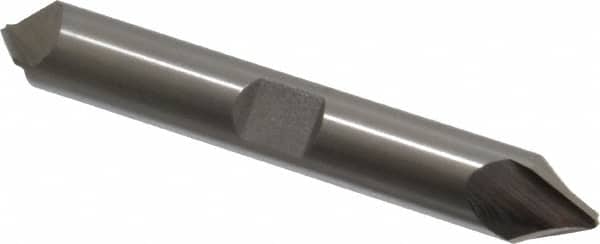 Hertel - 3/8" Diam Double End Cobalt Chamfer Mill - Exact Tool & Supply