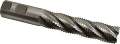 Hertel - 1" Diam, 4" LOC, 5 Flute Cobalt Roughing & Finishing Square End Mill - Uncoated, 6-1/2" OAL, 1" Shank Diam, Straight Shank, Non-Centercutting - Exact Tool & Supply