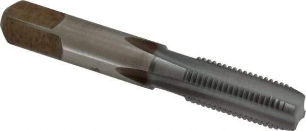 Hertel - 1/16-27 NPS Thread, 4 Flute Standard Pipe Tap - 2-1/8" OAL, 11/16" Thread Length, 5/16" Shank Diam, Chrome Finish, High Speed Steel - Exact Tool & Supply