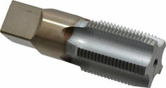 Hertel - 1 - 11-1/2 NPS Thread, 5 Flute Standard Pipe Tap - 3-3/4" OAL, 1-3/4" Thread Length, 1-1/8" Shank Diam, Chrome Finish, High Speed Steel - Exact Tool & Supply