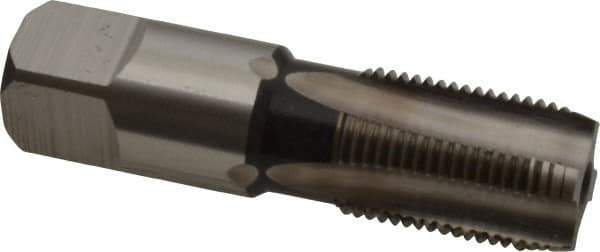 Hertel - 3/8-18 NPS Thread, 4 Flute Standard Pipe Tap - 2-9/16" OAL, 1-1/16" Thread Length, 0.7" Shank Diam, Bright Finish, High Speed Steel - Exact Tool & Supply