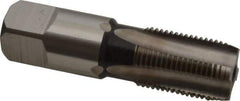 Hertel - 3/8-18 NPS Thread, 4 Flute Standard Pipe Tap - 2-9/16" OAL, 1-1/16" Thread Length, 0.7" Shank Diam, Bright Finish, High Speed Steel - Exact Tool & Supply