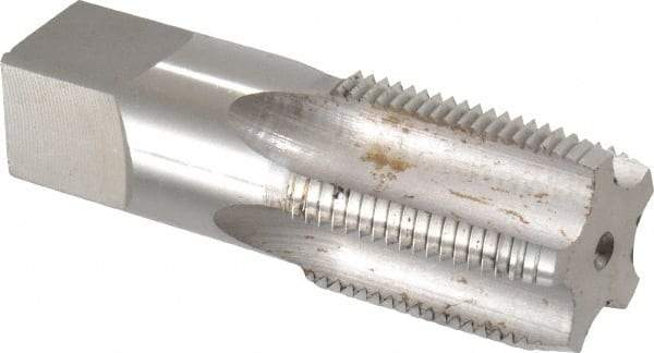 Hertel - 1 - 11-1/2 NPS Thread, 5 Flute Standard Pipe Tap - 3-1/4" OAL, 1-3/4" Thread Length, 1-1/8" Shank Diam, Bright Finish, High Speed Steel - Exact Tool & Supply