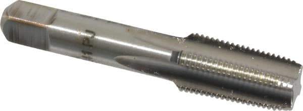 Hertel - 1/8-27 NPT Thread, 4 Flute Short Projection Standard Pipe Tap - 2-1/8" OAL, 3/4" Thread Length, 5/16" Shank Diam, Bright Finish, High Speed Steel - Exact Tool & Supply