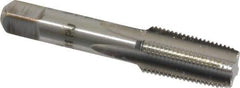 Hertel - 1/8-27 NPT Thread, 4 Flute Short Projection Standard Pipe Tap - 2-1/8" OAL, 3/4" Thread Length, 5/16" Shank Diam, Bright Finish, High Speed Steel - Exact Tool & Supply