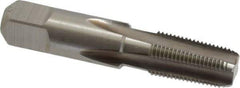 Hertel - 1/8-27 NPT Thread, 4 Flute Short Projection Standard Pipe Tap - 2-1/8" OAL, 3/4" Thread Length, 7/16" Shank Diam, Bright Finish, High Speed Steel - Exact Tool & Supply