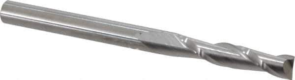 Hertel - 5/32", 3/4" LOC, 3/16" Shank Diam, 2" OAL, 2 Flute, Solid Carbide Square End Mill - Single End, Uncoated, 30° Helix, Centercutting, Right Hand Cut - Exact Tool & Supply