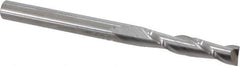 Hertel - 5/32", 3/4" LOC, 3/16" Shank Diam, 2" OAL, 2 Flute, Solid Carbide Square End Mill - Single End, Uncoated, 30° Helix, Centercutting, Right Hand Cut - Exact Tool & Supply
