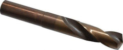 Hertel - 25/32" Drill, 118° Point, Cobalt Silver Deming & Reduced Shank Drill Bit - Bright Finish, 6" OAL, Flats on Shank, 3" Flute Length - Exact Tool & Supply