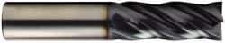 OSG - 5/8", 3/4" LOC, 5/8" Shank Diam, 3" OAL, 4 Flute, Solid Carbide Square End Mill - Single End, TiAlN Finish, Spiral Flute, Variable° Helix, Right Hand Cut, Right Hand Flute, Series VG441 - Exact Tool & Supply