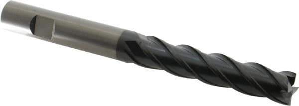 OSG - 5/8", 3" LOC, 5/8" Shank Diam, 6" OAL, 4 Flute, Solid Carbide Square End Mill - Single End, TiAlN Finish, Spiral Flute, 35° Helix, Right Hand Cut, Right Hand Flute, Series VG441 - Exact Tool & Supply