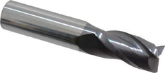 Hertel - 3/4", 1-1/2" LOC, 3/4" Shank Diam, 4" OAL, 3 Flute, Solid Carbide Square End Mill - Single End, AlTiN Finish, 30° Helix, Centercutting, Right Hand Cut - Exact Tool & Supply