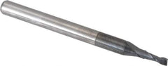 Hertel - 1/16", 3/16" LOC, 1/8" Shank Diam, 1-1/2" OAL, 2 Flute, Solid Carbide Square End Mill - Single End, AlTiN Finish, 30° Helix, Centercutting, Right Hand Cut - Exact Tool & Supply