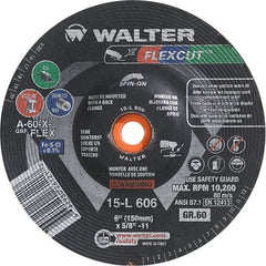 WALTER Surface Technologies - 6" Diam, 60 Grit Surface Grinding Wheel - Aluminum Oxide/Silicon Carbide Blend, Resinoid Bond - Exact Tool & Supply