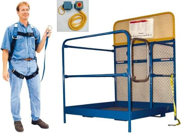 Vestil - 60" Platform - Forklift Work Platform, 1,000 Lb Capacity, 60" Platform Height, 48" Base Width x 48" Base Depth - Exact Tool & Supply