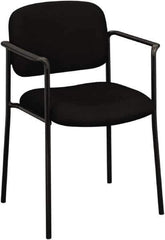 Basyx - Fabric Black Stacking Chair - Black Frame, 23-1/4" Wide x 21" Deep x 32-3/4" High - Exact Tool & Supply