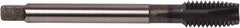 Union Butterfield - 3/4-16 UNF, 4 Flute, TiCN Finish, Powdered Metal Spiral Point Tap - Plug Chamfer, Right Hand Thread, 4.331" OAL, 0.984" Thread Length, 0.59" Shank Diam, 2B Class of Fit, Series 1672AP - Exact Tool & Supply