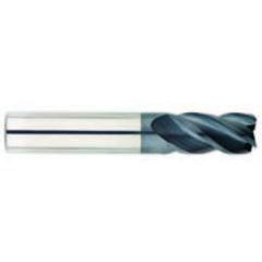 3/8" Dia. - 7/8 LOC - 2-1/2" OAL - 4 FL Carbide S/E HP End Mill-AlTiN - Exact Tool & Supply