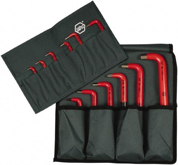 Wiha - 12 Piece Insulated L-Key Ball End Hex Key Set - Hex Range 1/16 to 1/2" - Exact Tool & Supply
