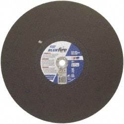 Norton - 20" 30 Grit Zirconia Alumina Cutoff Wheel - 5/32" Thick, 1" Arbor, 2,710 Max RPM, Use with Stationary Tools - Exact Tool & Supply