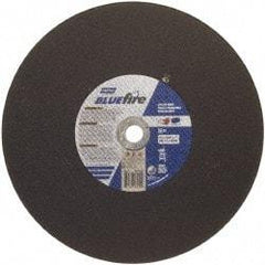 Norton - 16" 30 Grit Zirconia Alumina Cutoff Wheel - 5/32" Thick, 1" Arbor, 3,820 Max RPM, Use with Stationary Tools - Exact Tool & Supply
