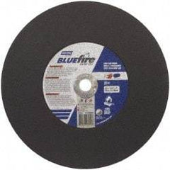 Norton - 14" 36 Grit Zirconia Alumina Cutoff Wheel - 7/64" Thick, 1" Arbor, 4,365 Max RPM, Use with Stationary Tools - Exact Tool & Supply