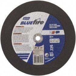 Norton - 10" 30 Grit Zirconia Alumina Cutoff Wheel - 3/32" Thick, 5/8" Arbor, 6,110 Max RPM, Use with Stationary Tools - Exact Tool & Supply