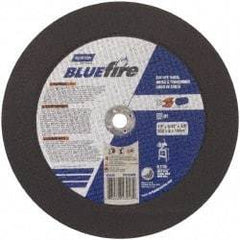 Norton - 10" 30 Grit Zirconia Alumina Cutoff Wheel - 3/32" Thick, 5/8" Arbor, 6,110 Max RPM, Use with Stationary Tools - Exact Tool & Supply