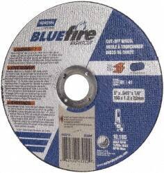 Norton - 5" 36 Grit Zirconia Alumina Cutoff Wheel - 1/16" Thick, 7/8" Arbor, 12,225 Max RPM, Use with Angle Grinders - Exact Tool & Supply