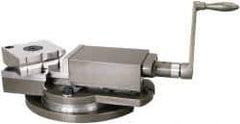Gibraltar - 4" Jaw Width, 4" Jaw Opening Capacity, Horizontal Swivel Machine Vise - Manual Operation, 2,700 Lb Capacity, 1 Station, 13-1/2" Long x 4-1/2" High x 1-1/2" Deep, 1-1/2" Jaw Height, Cast Iron - Exact Tool & Supply