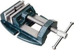 Gibraltar - 5" Jaw Opening Capacity x 2" Throat Depth, Horizontal Drill Press Vise - 5" Wide x 2" High Jaw, Stationary Base, Standard Speed, 12" OAL x 3" Overall Height, Cast Iron - Exact Tool & Supply