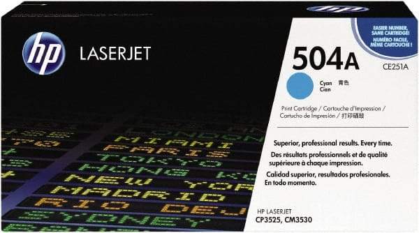 Hewlett-Packard - Cyan Toner Cartridge - Use with HP Color LaserJet CM3530 MFP, CP3525 - Exact Tool & Supply