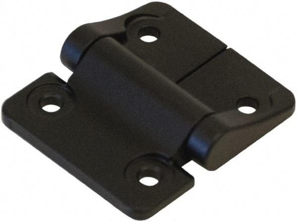 Value Collection - 1.58" Long x 1-1/2" Wide, Aluminum Door Hinge - Aluminum, Black Finish - Exact Tool & Supply