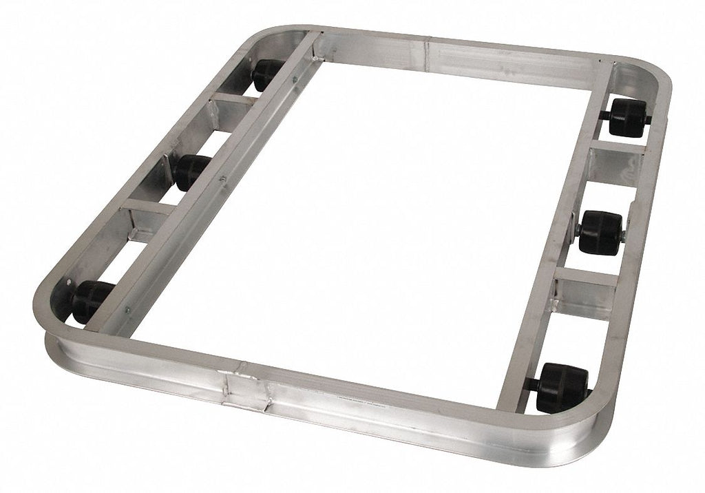 36"L x 36"W x 4-1/2"H Silver Pallet Dolly, 4000 lb. Load Capacity