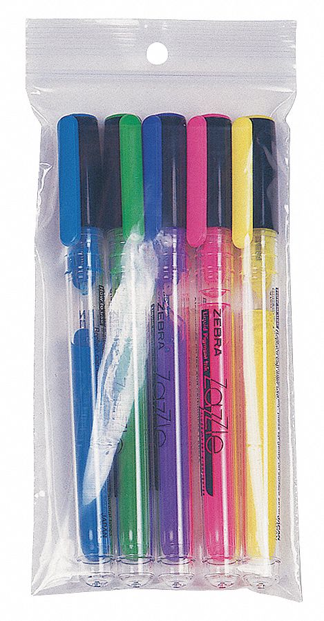 3"L x 2-1/2"W Standard Reclosable Poly Bag with Zip Seal Closure, Clear; 4 mil Thickness