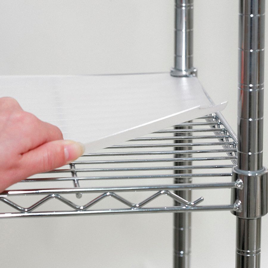 Clear Shelf Liner, Plastic, Matte Finish, 4 PK
