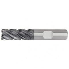 1x1x1-3/4x4-1/2 .120R 5FL Carbide End Mill-Weldon Shank-AlTiN - Exact Tool & Supply